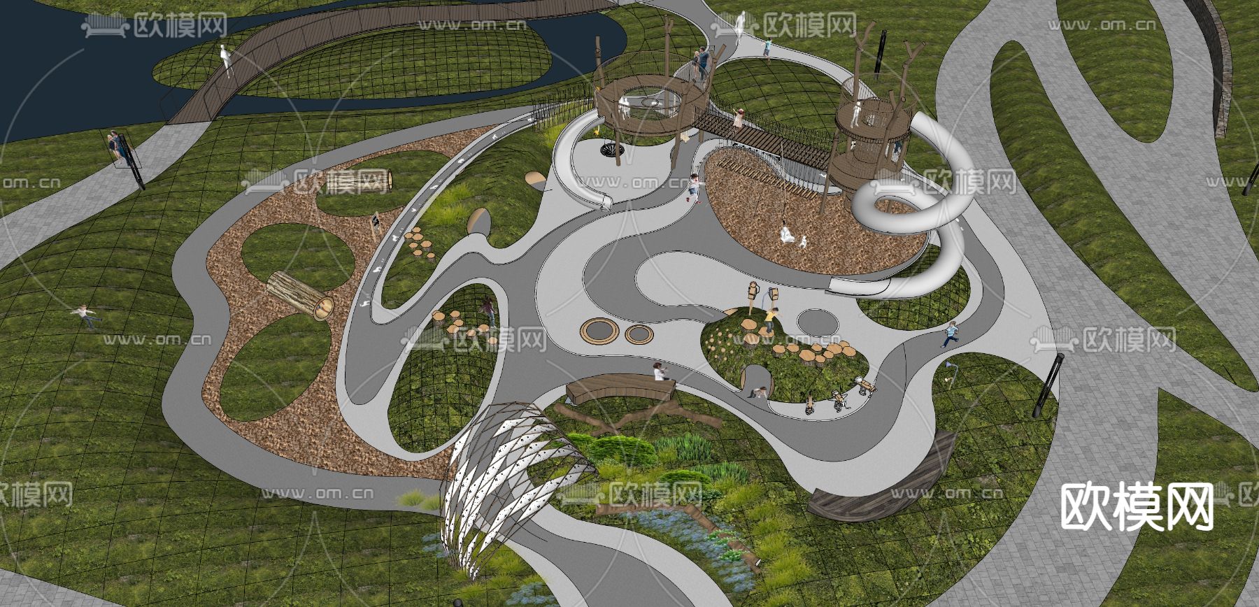 植物科普园su模型