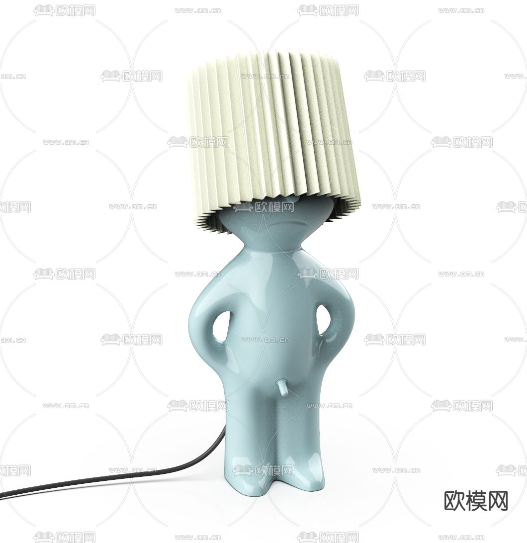 抽象小人台灯su模型下载（渲染图1）