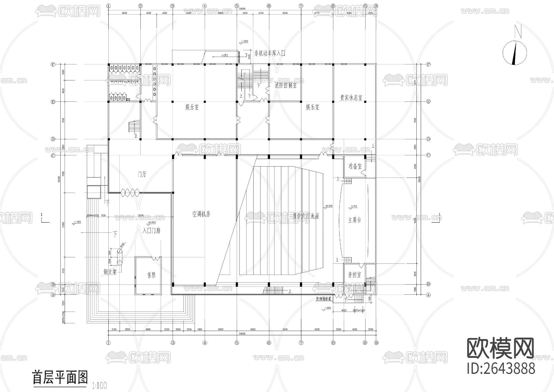 会议中心大楼CAD施工图下载（渲染图5）