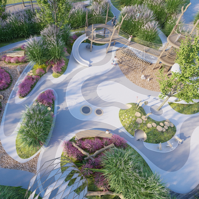 植物科普园su模型