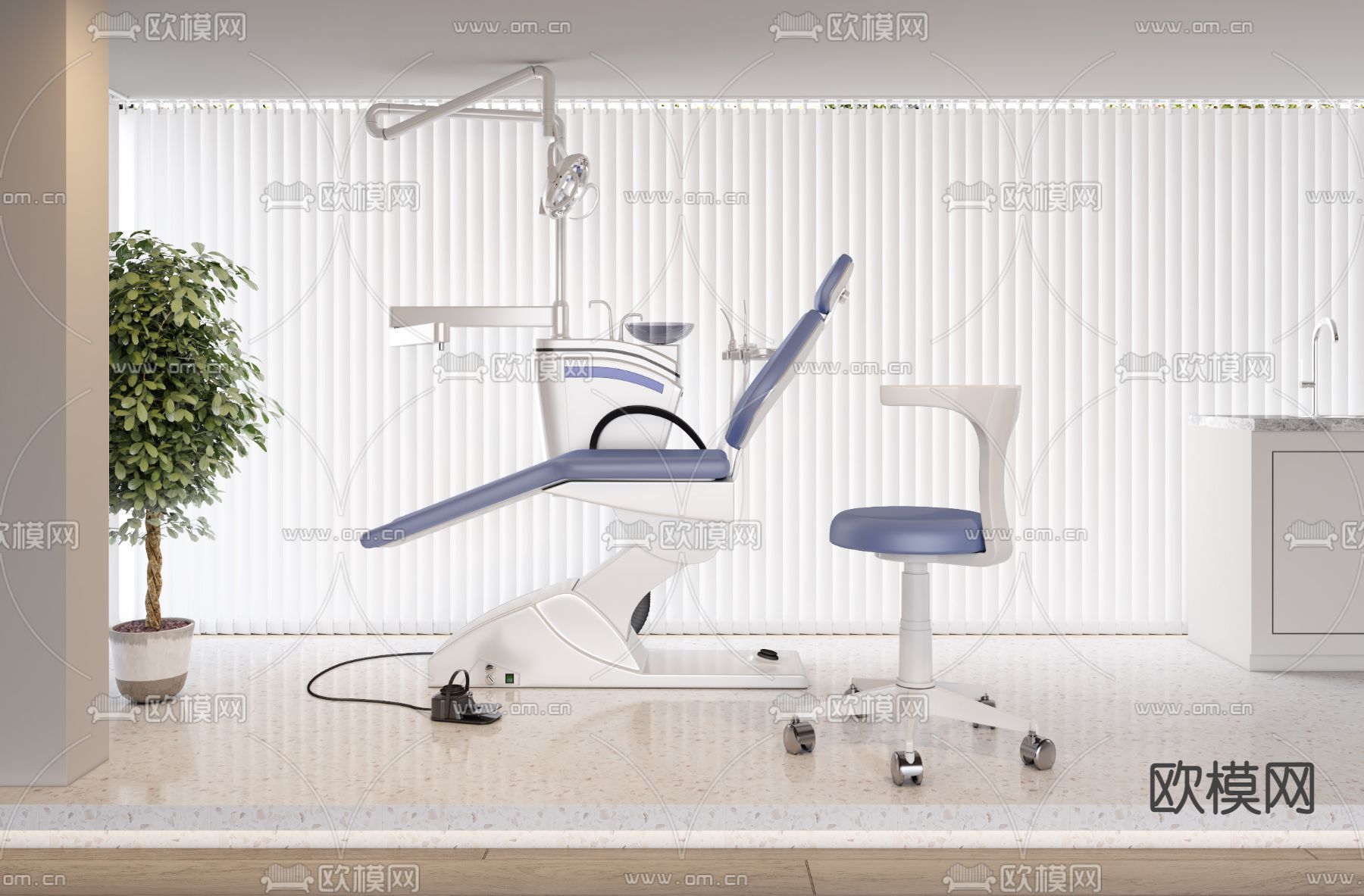 牙科诊疗椅 医疗 医院3d模型下载