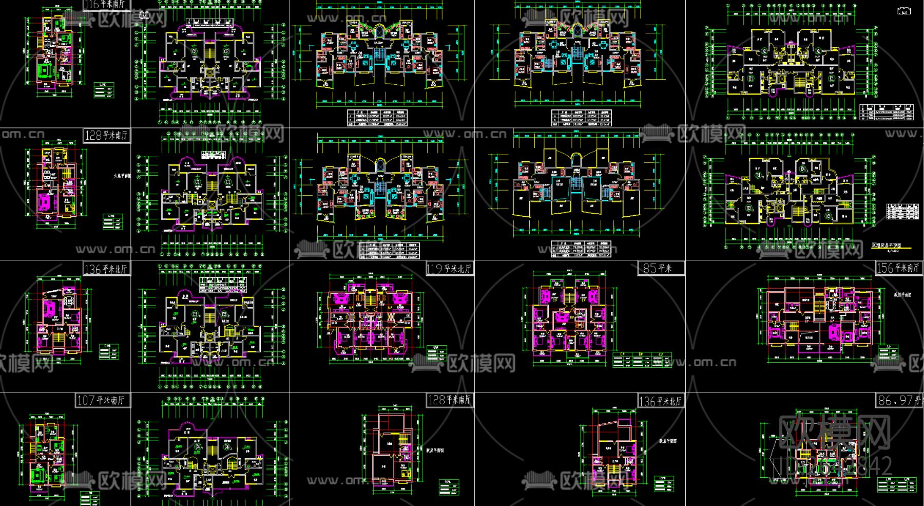 住宅户形CAD图库下载（渲染图4）
