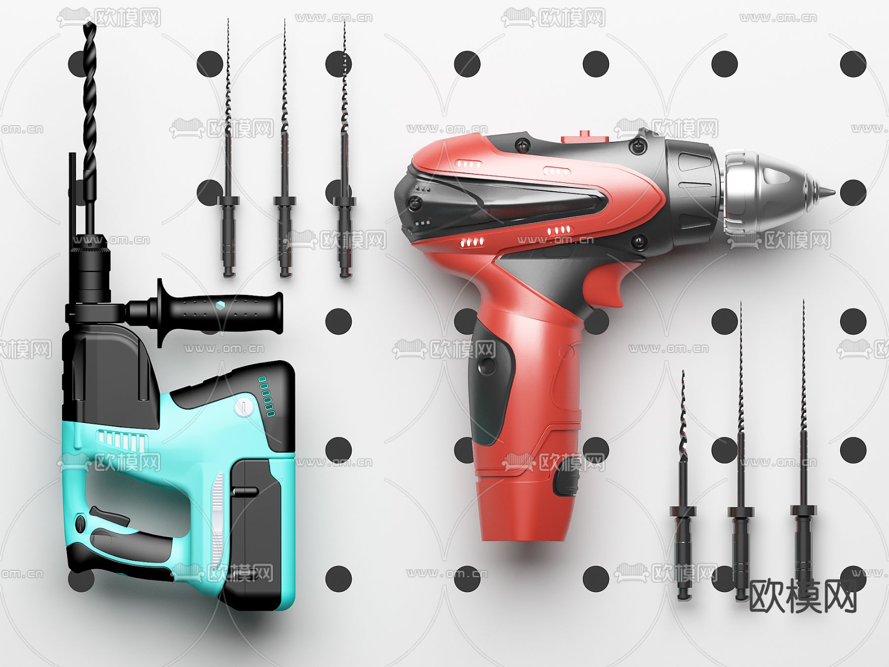 电钻 冲击钻3d模型下载