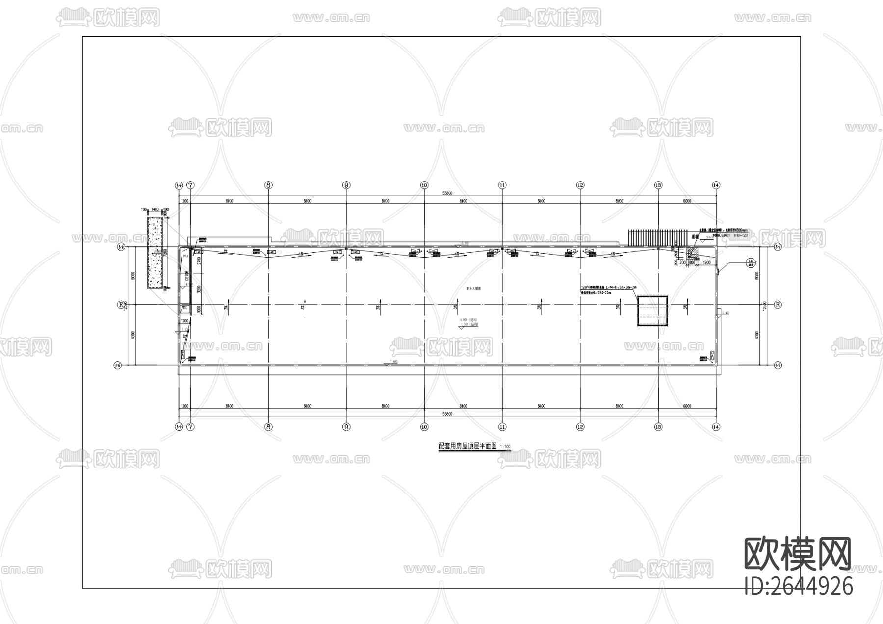 水土片区停车楼CAD施工图下载（渲染图5）