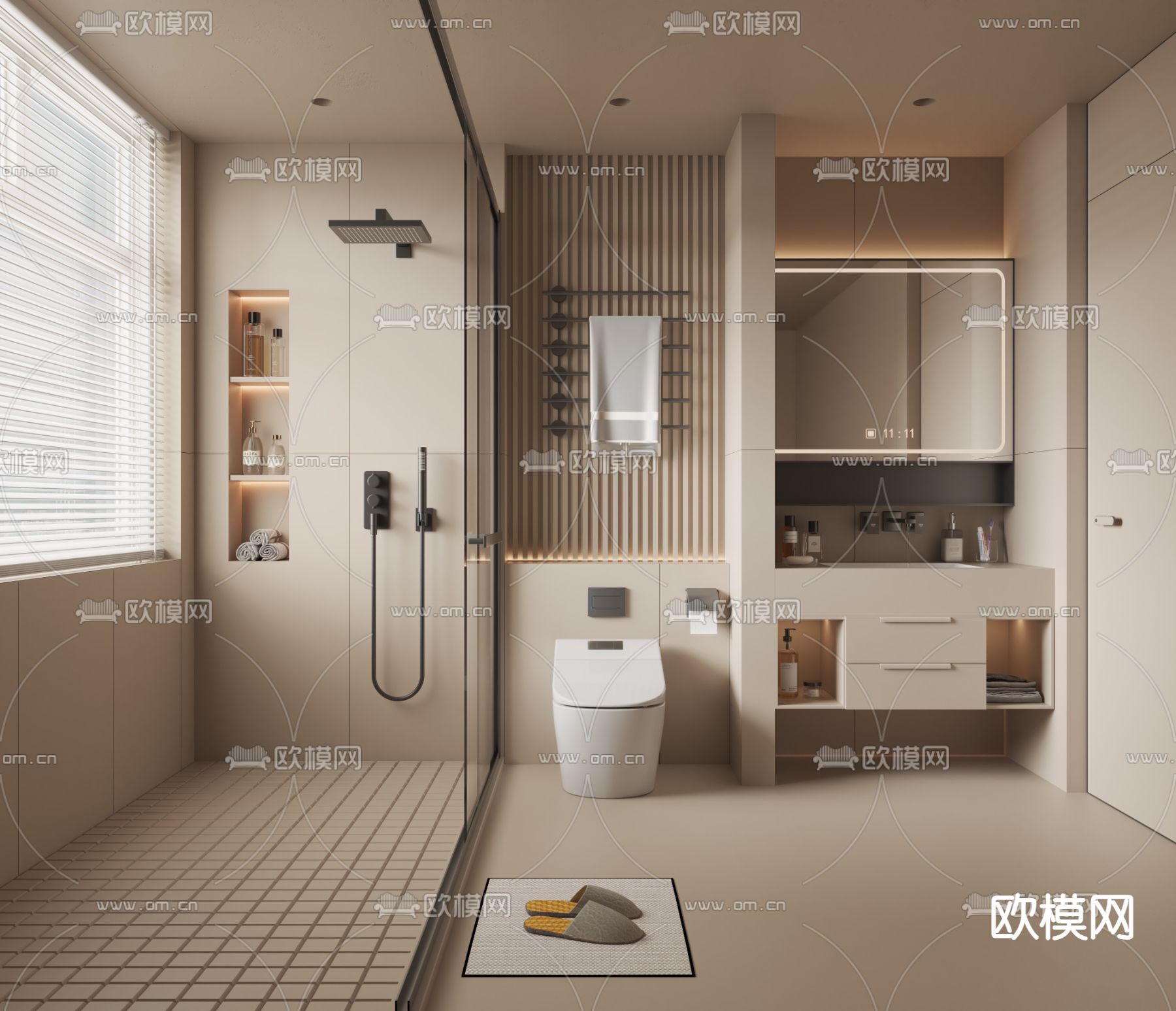 卫生间 浴室 洗手间3d模型下载