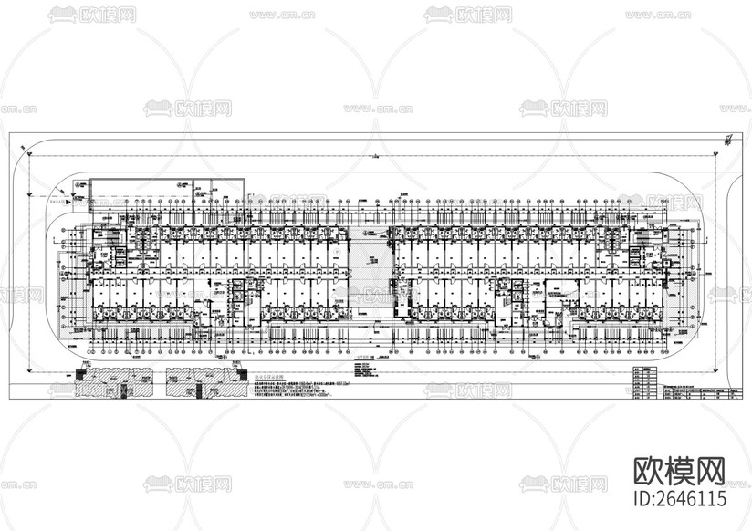 學(xué)生宿舍建筑cad施工圖下載(渲染圖2)