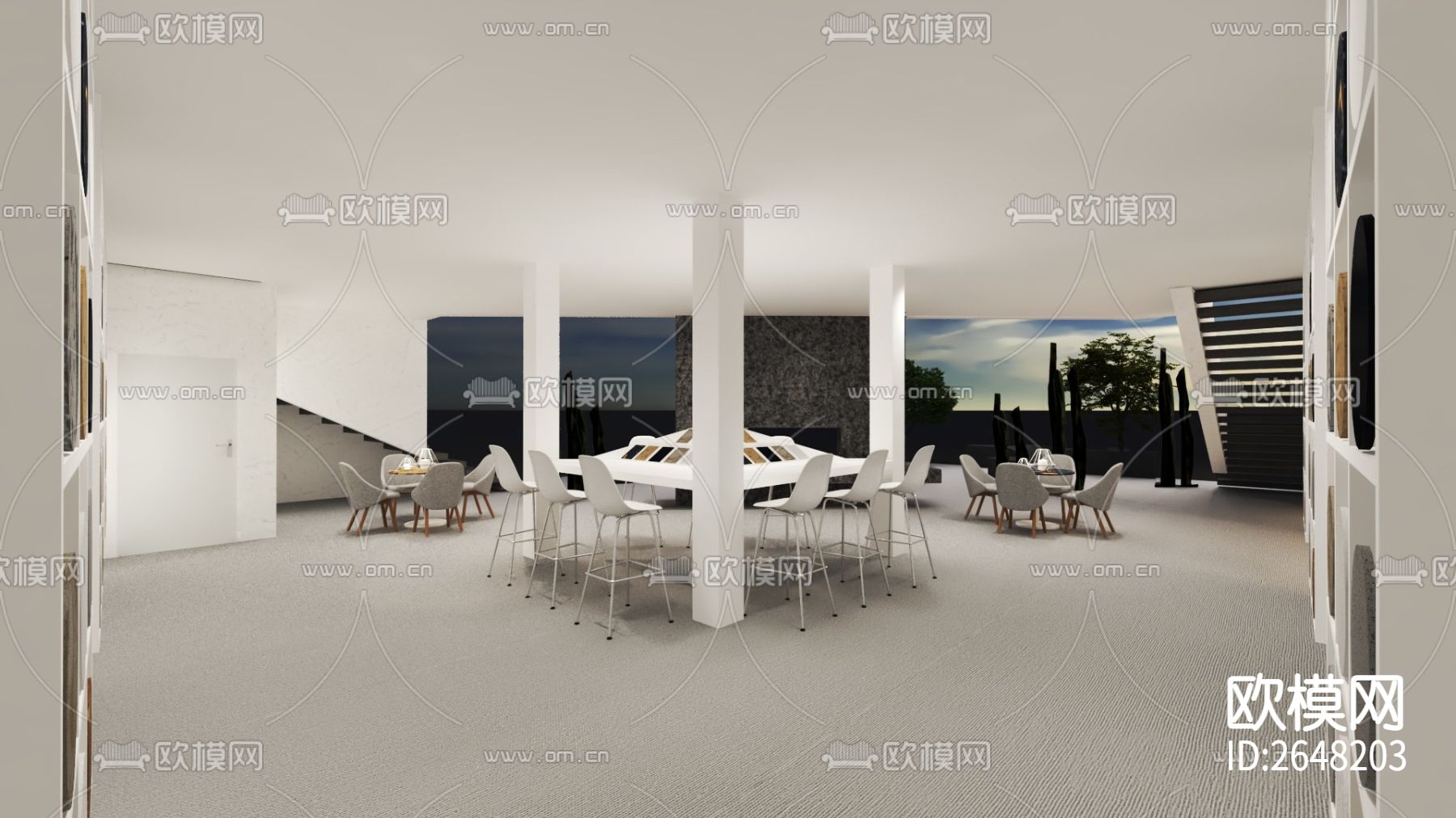 家具展厅CAD施工图下载（渲染图6）