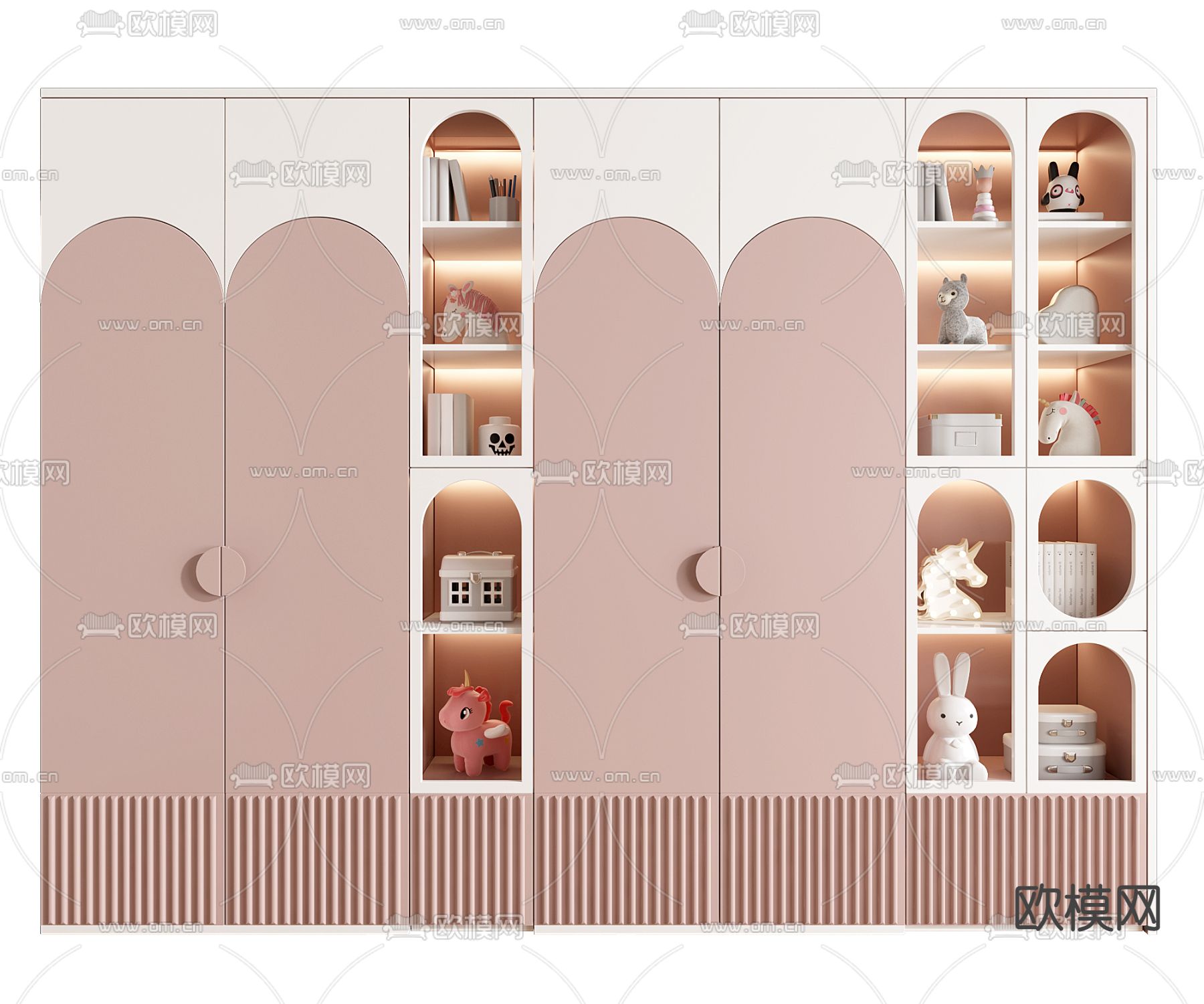 儿童衣柜 收纳柜3d模型下载