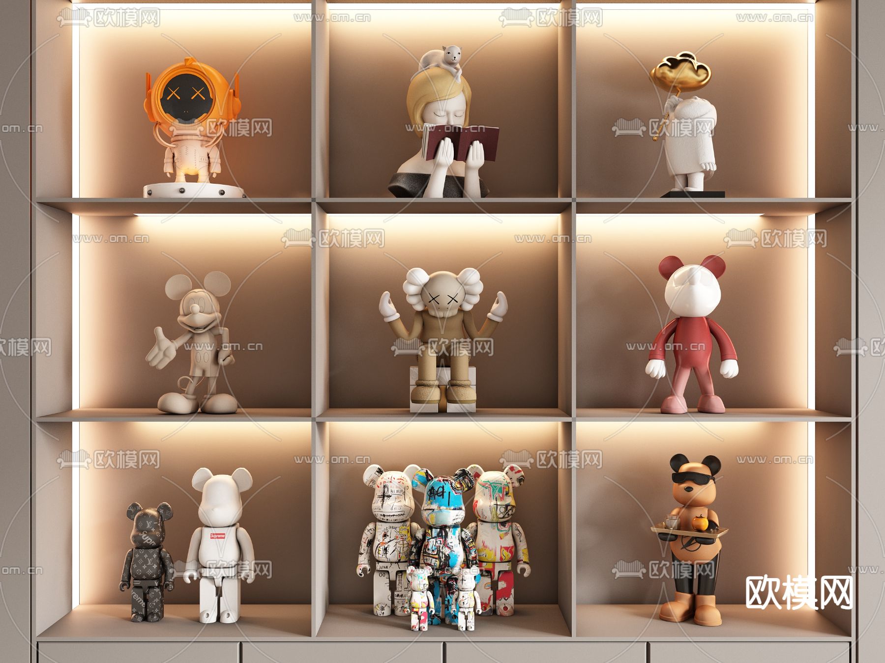 潮玩摆件 公仔 玩偶 手办3d模型下载