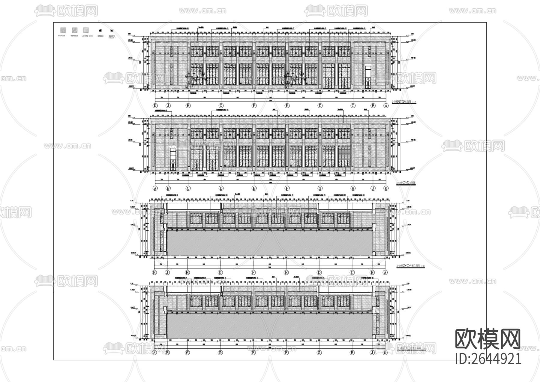 青凤高科创新孵化中心CAD施工图-免费3dmax模型库-欧模网