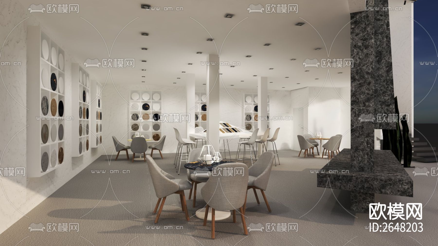 家具展厅CAD施工图下载（渲染图7）