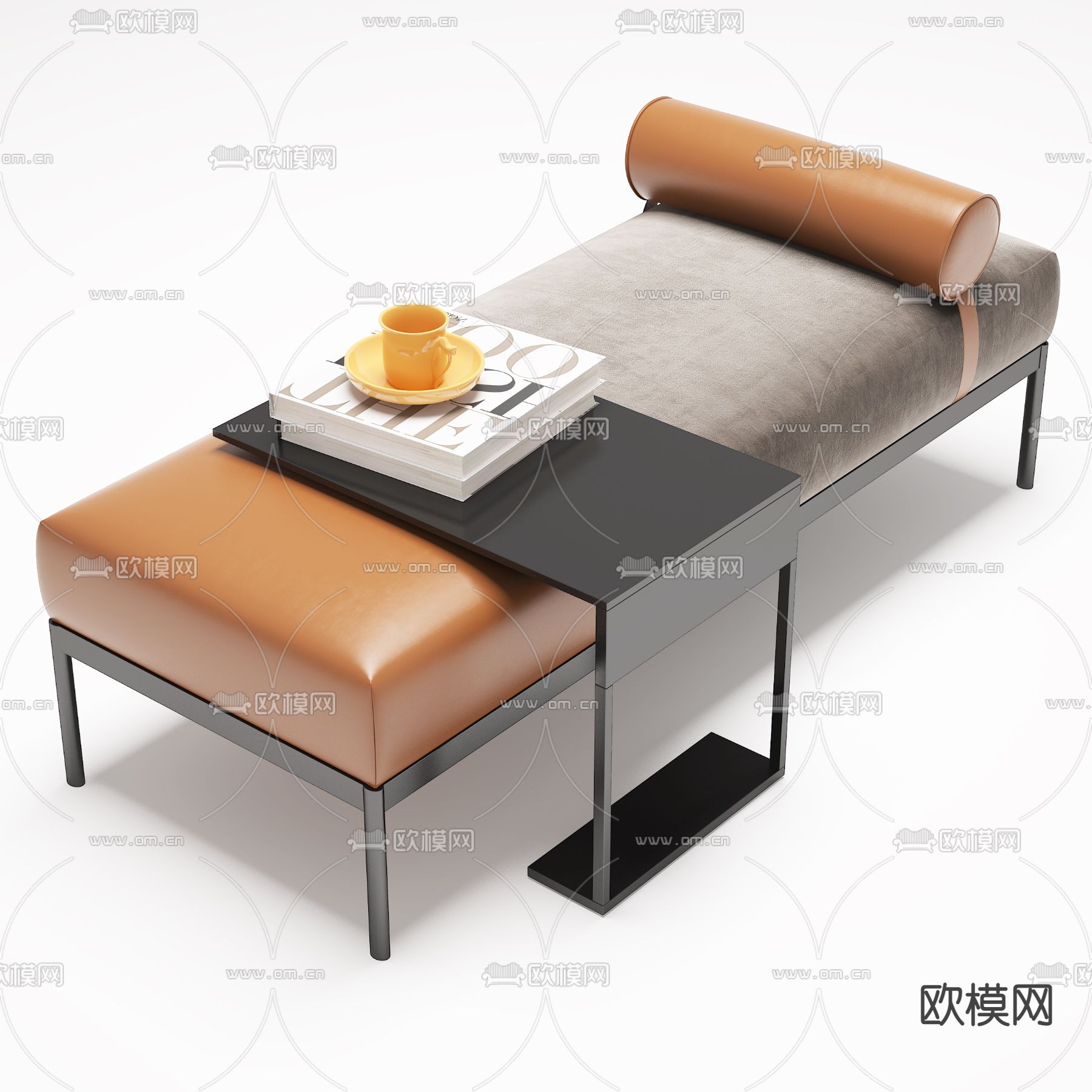 脚踏 床尾凳3d模型下载