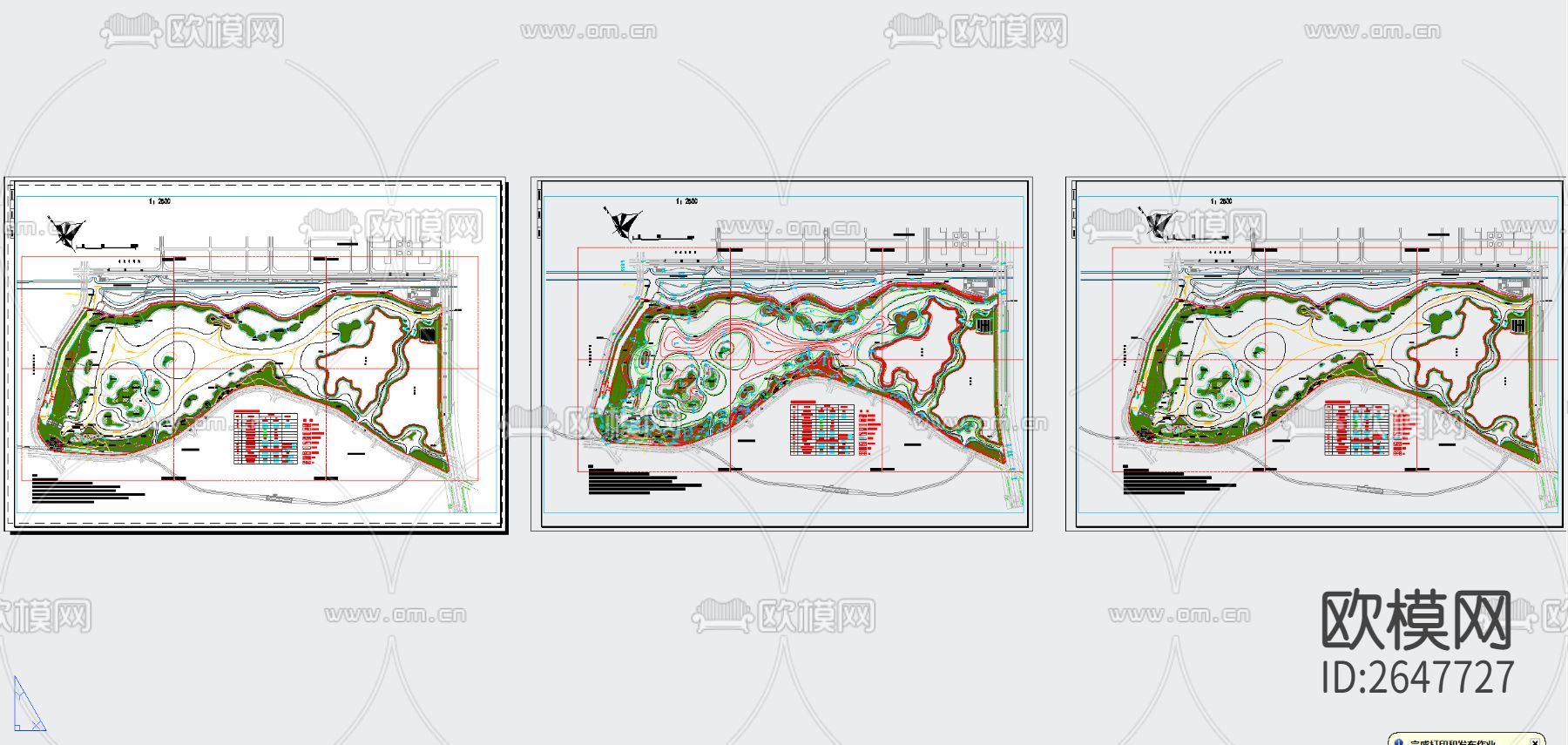 城市公园景观 滨水湿地公园cad施工图下载（渲染图9）