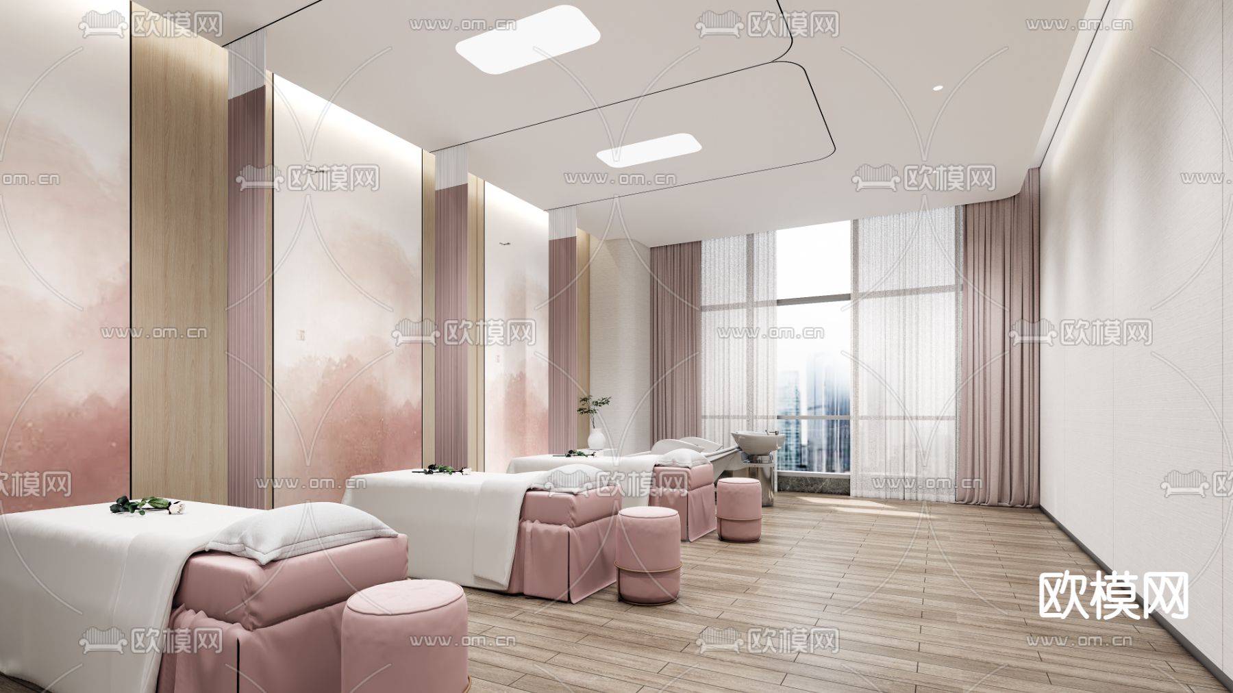 美容院 SPA护理房3d模型下载