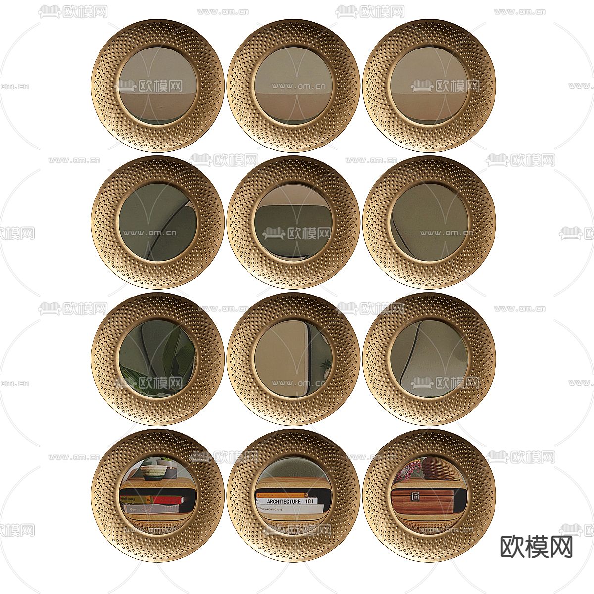 镜子 装饰镜3d模型下载