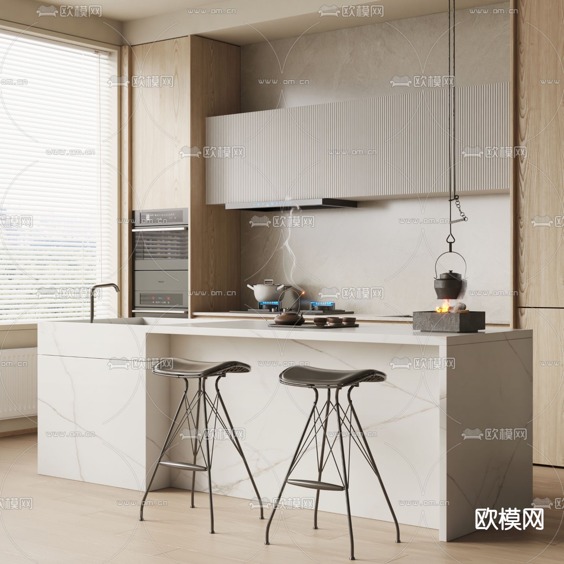 中岛吧台3d模型下载