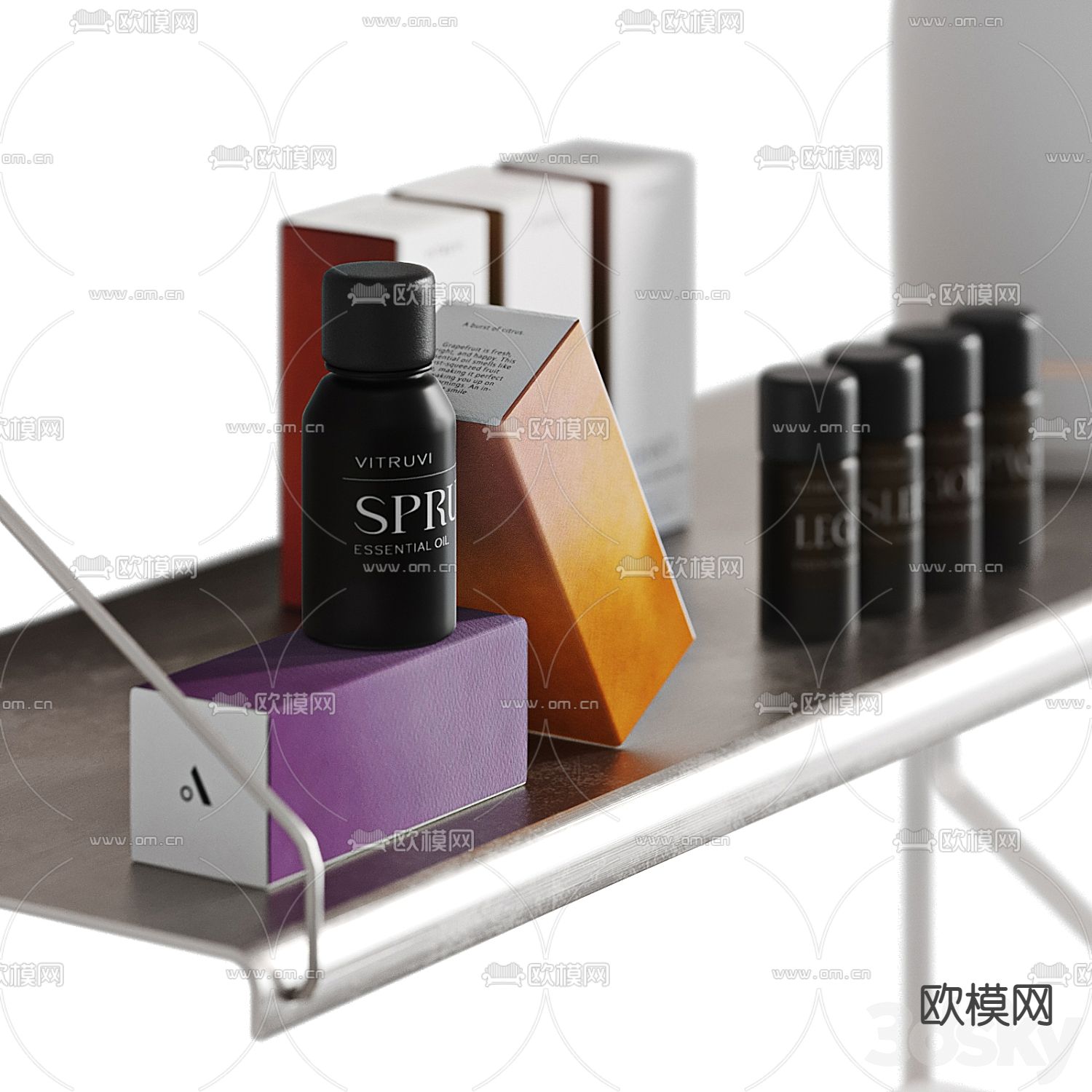 化妆品 护肤品3d模型下载（渲染图4）