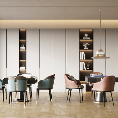  麻将桌 棋牌桌 娱乐桌su模型 