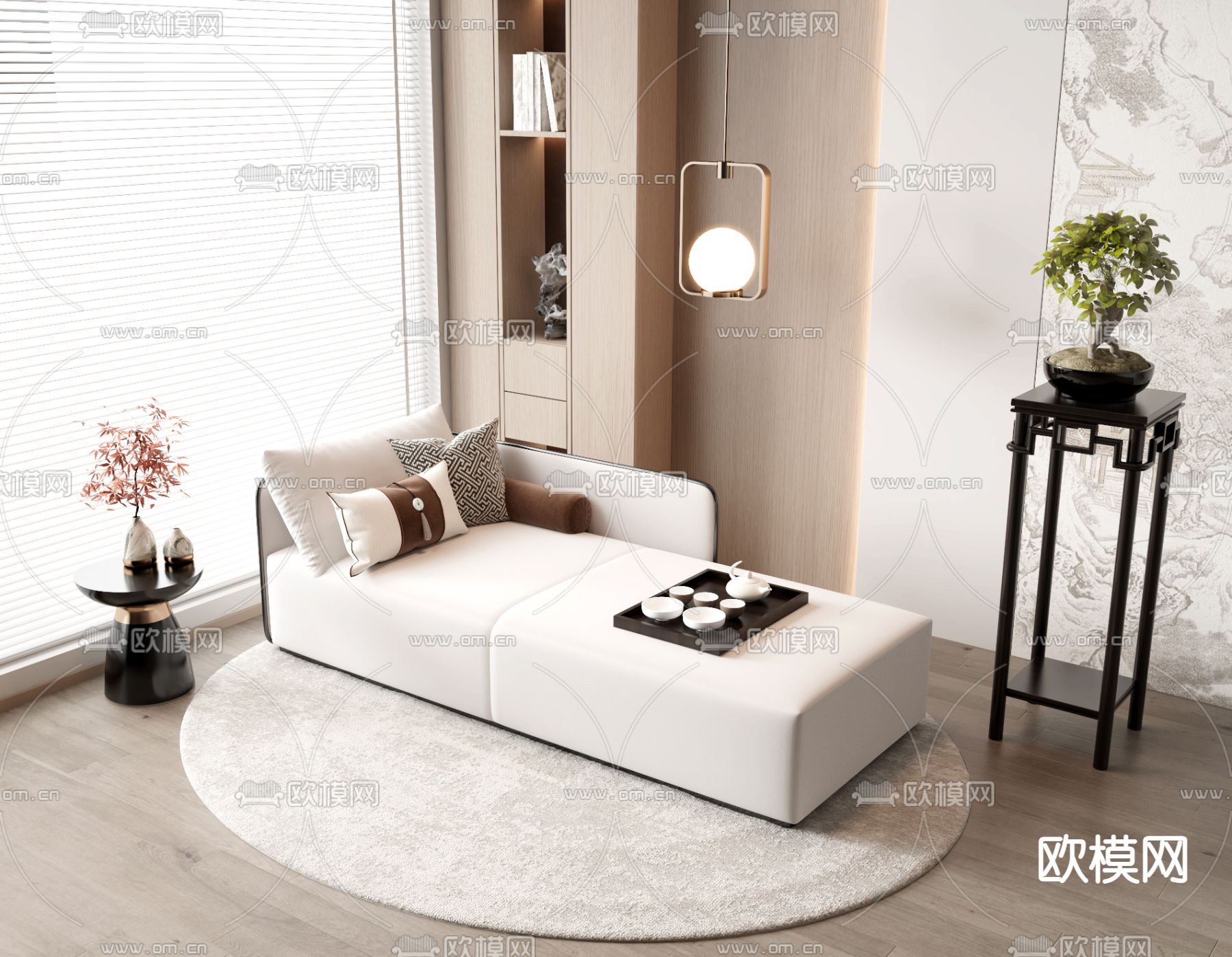 贵妃椅 美人榻3d模型下载