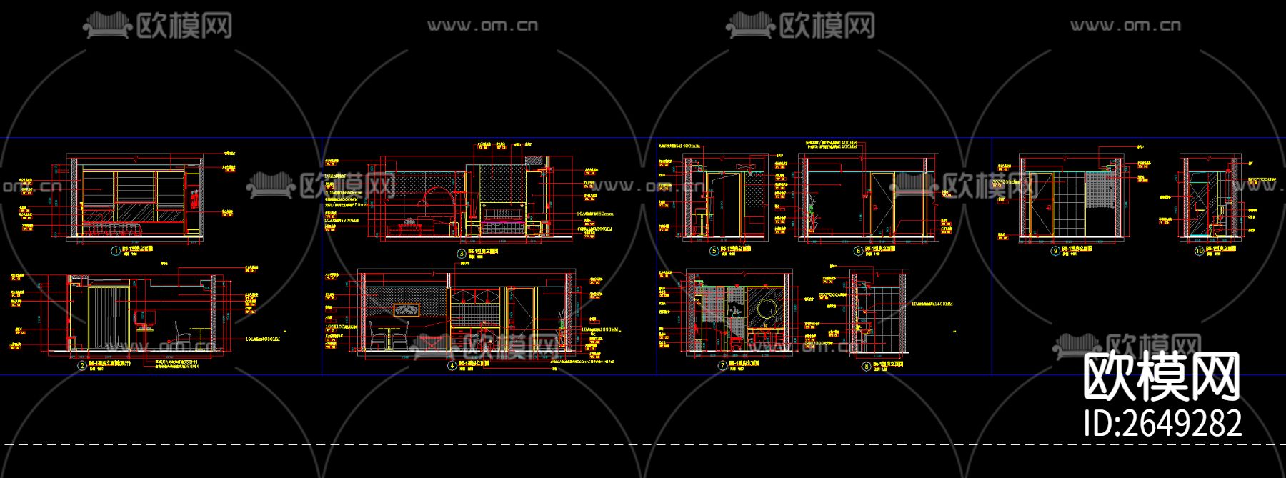 公寓cad施工图-免费3dmax模型库-欧模网
