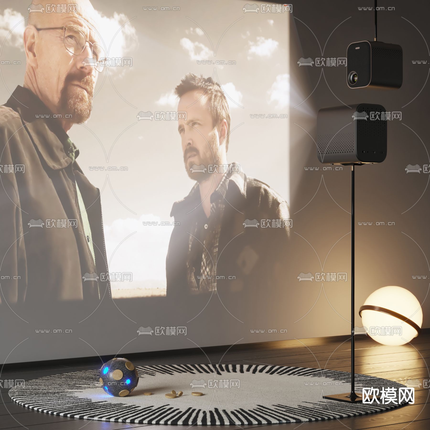 投影仪 投影机su模型下载（渲染图1）