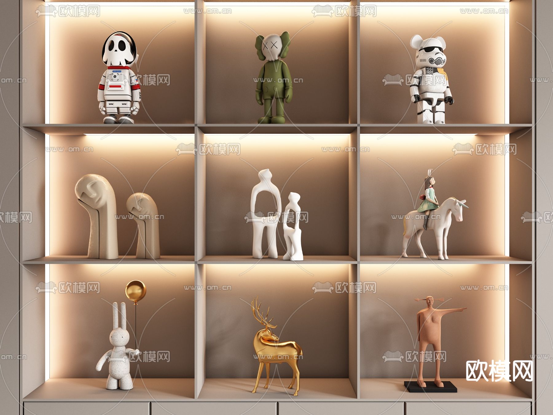 潮玩摆件 公仔 玩偶 手办3d模型下载