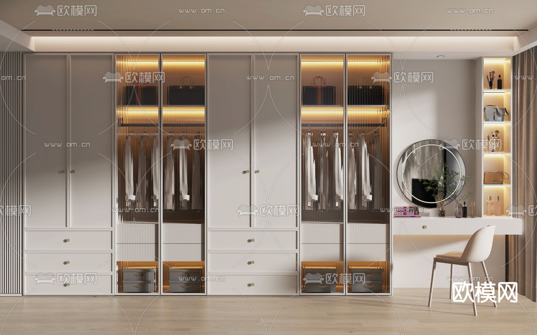 现代衣柜 衣橱3d模型下载