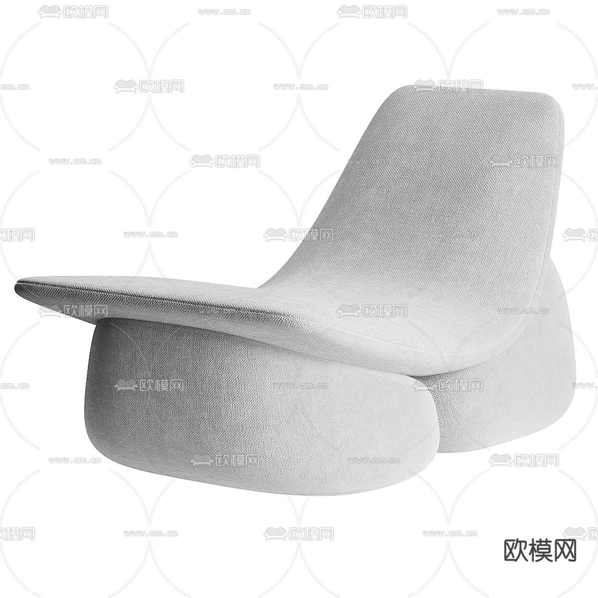 北欧躺椅 休闲椅3d模型下载（渲染图2）