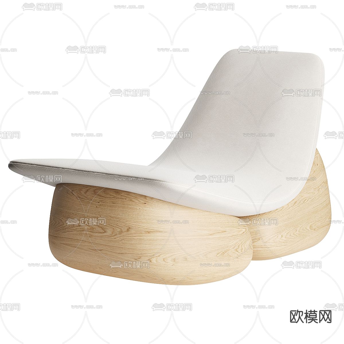 北欧躺椅 休闲椅3d模型下载（渲染图1）