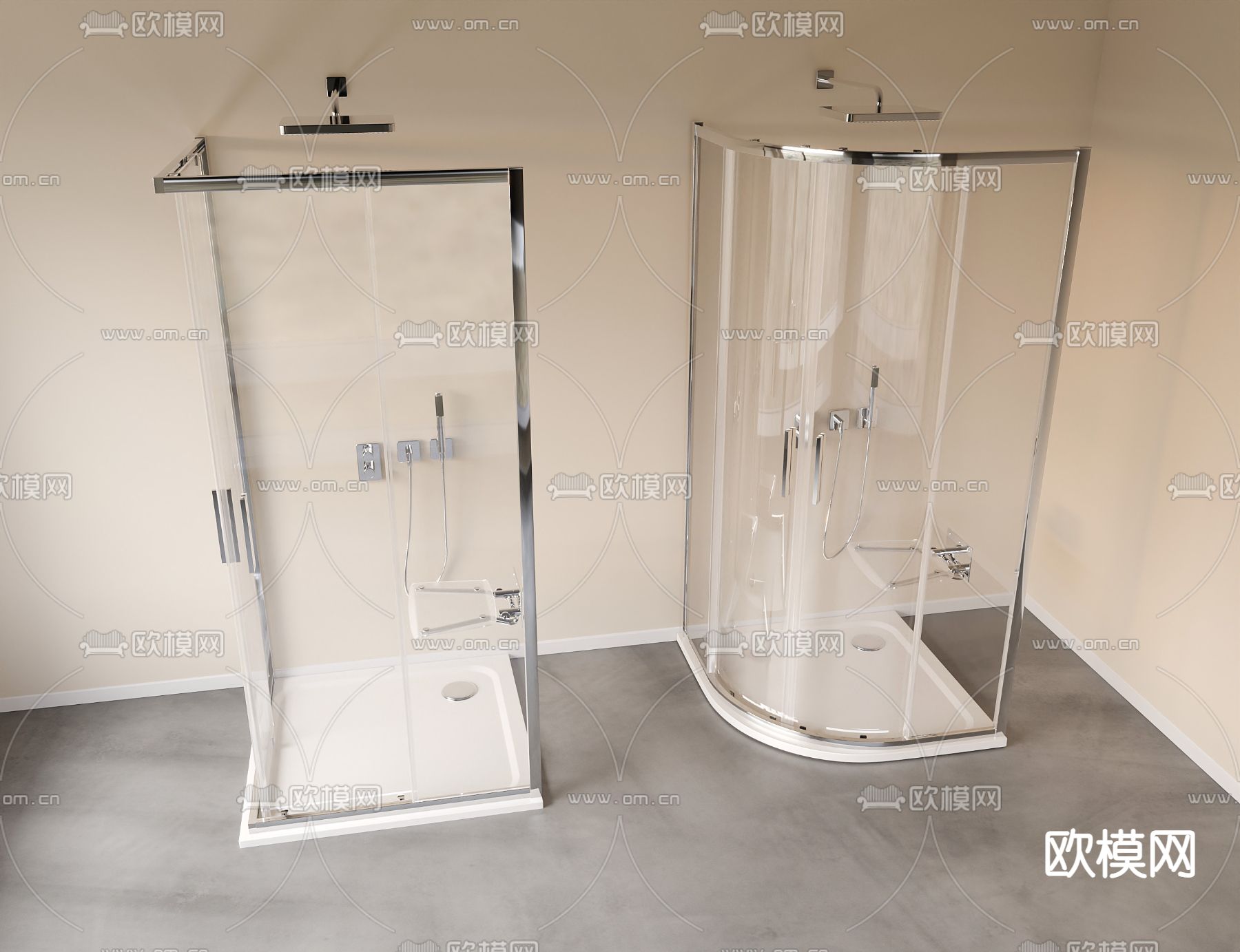 沐浴间 淋浴房3d模型下载
