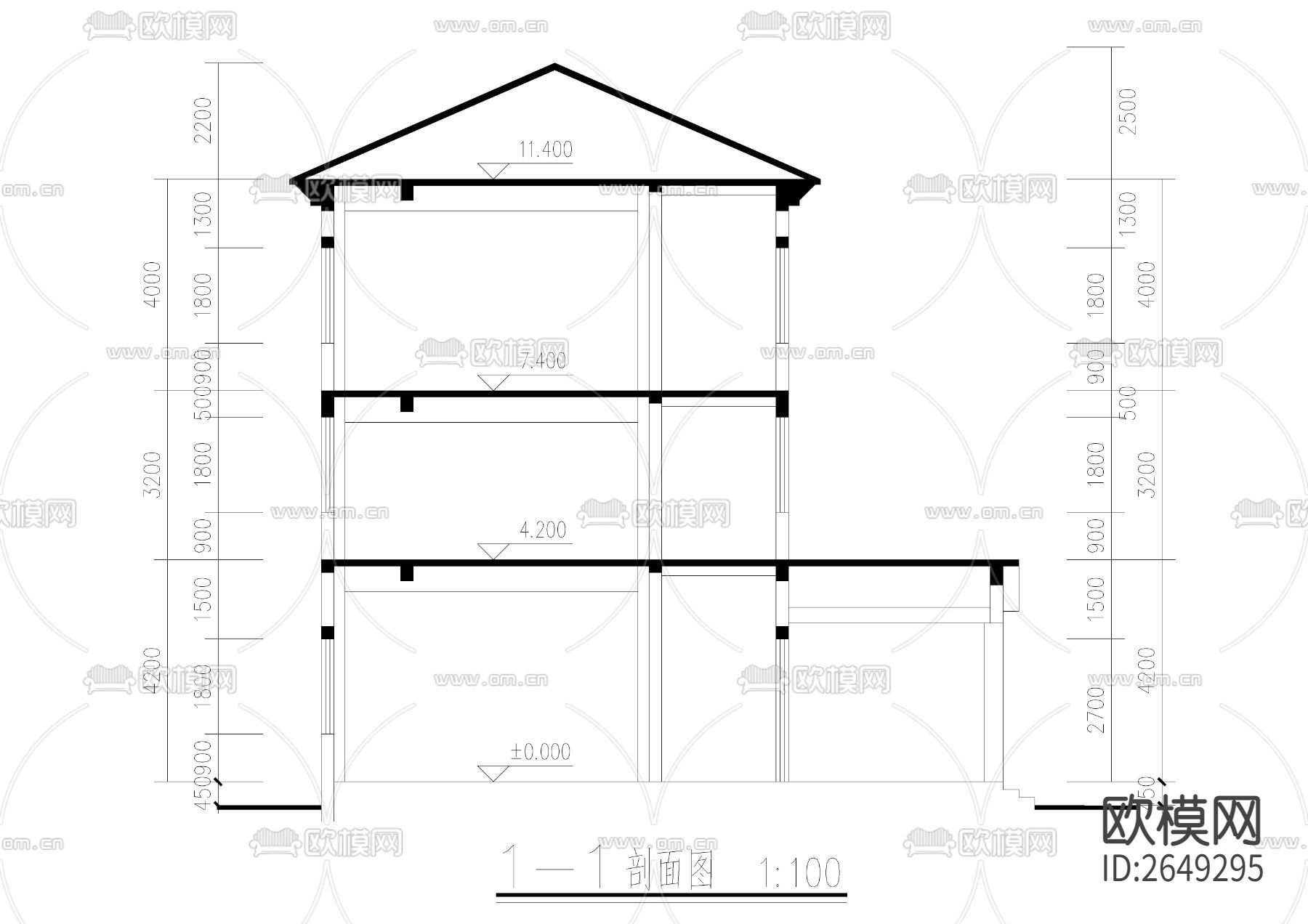 老年活动中心cad施工图下载（渲染图6）