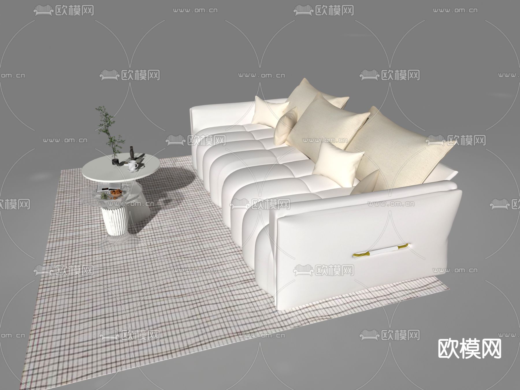 多人沙发免费3d模型