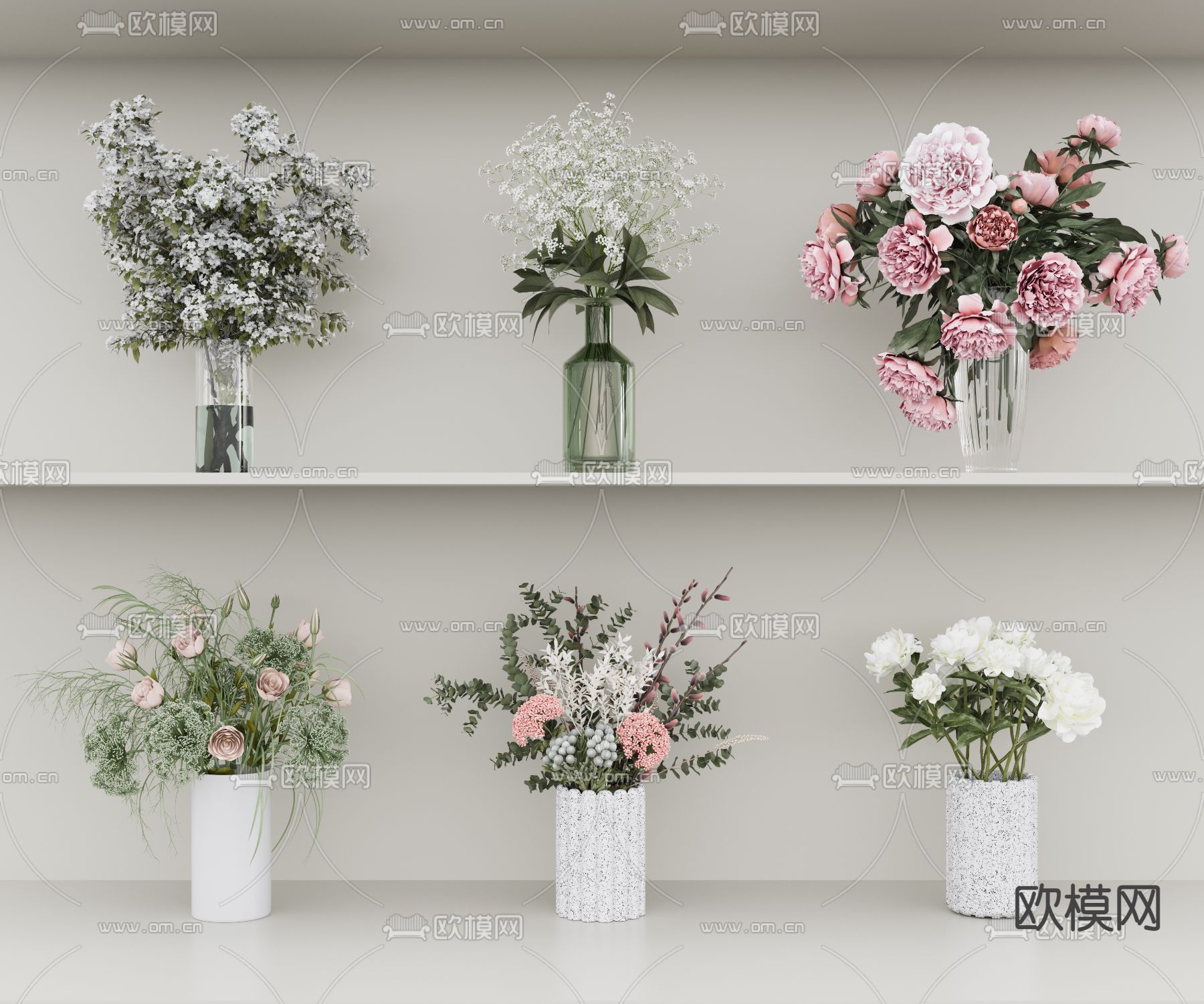 鲜花 水生植物 水培植物3d模型下载