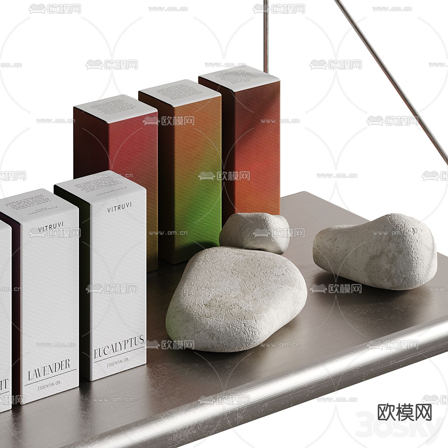 化妆品 护肤品3d模型下载（渲染图2）