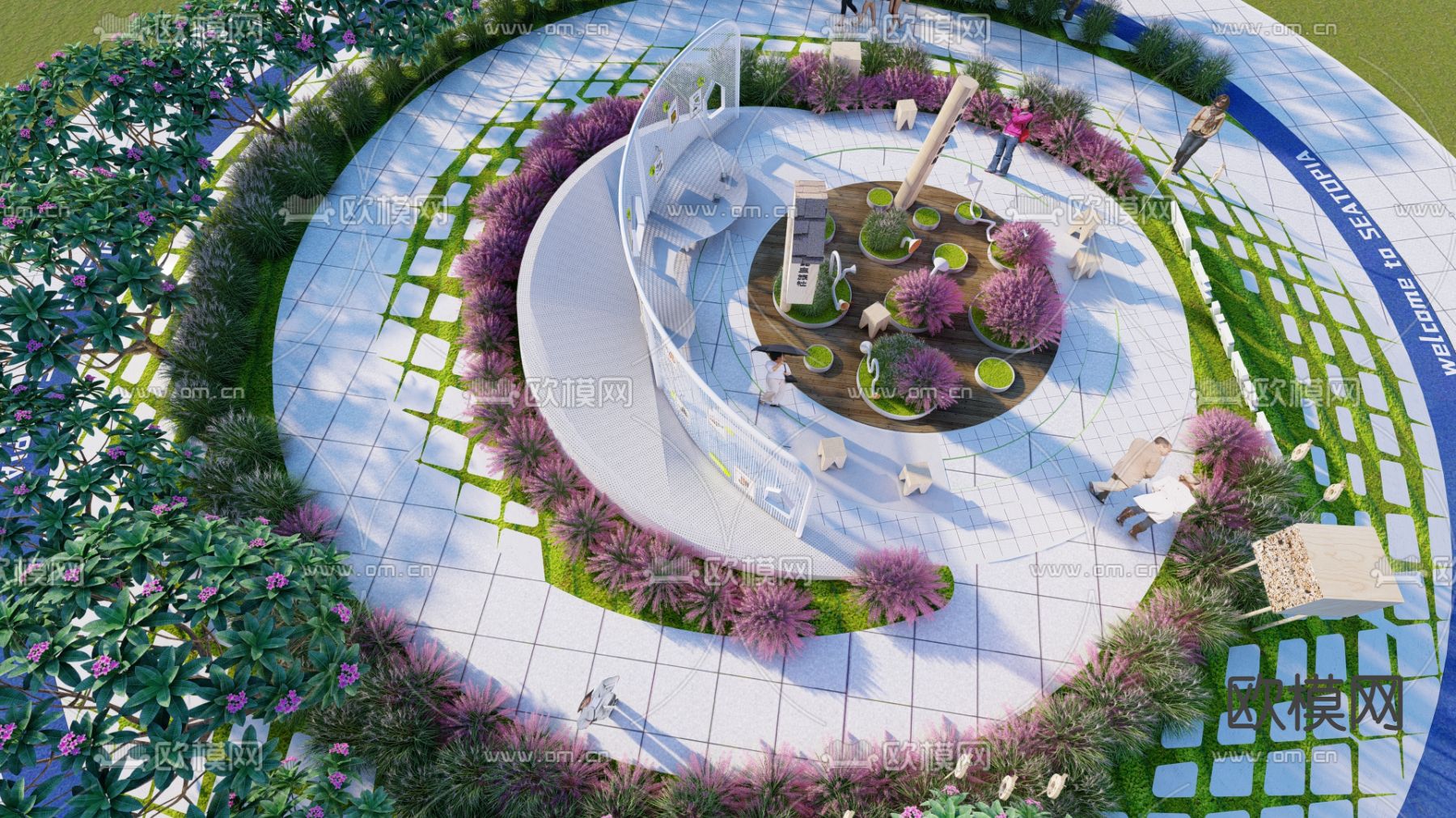 植物科普园su模型