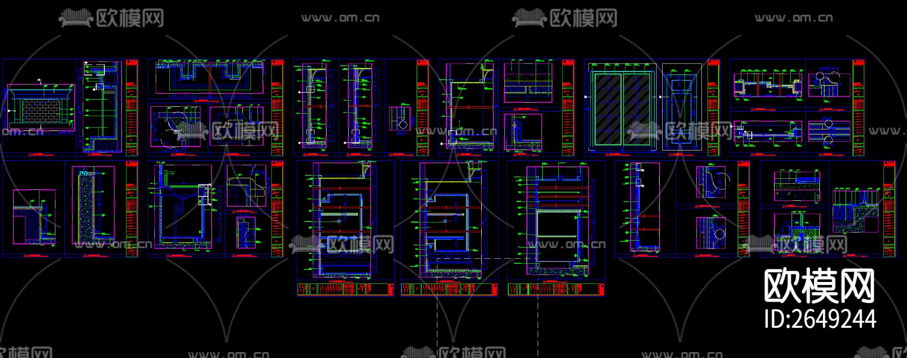 家装CAD施工图下载（渲染图4）