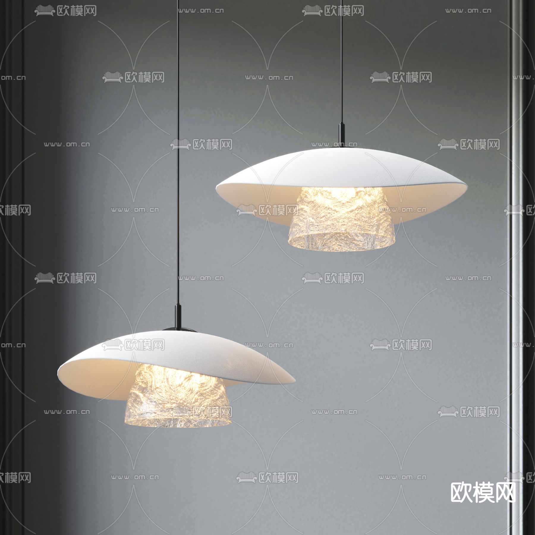 玻璃小吊灯3d模型下载