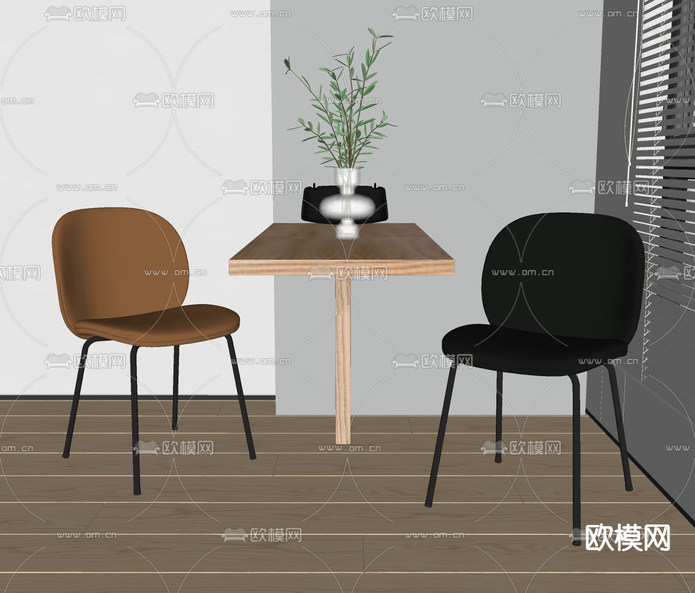 Driade 椅子 餐椅su模型下载（渲染图2）