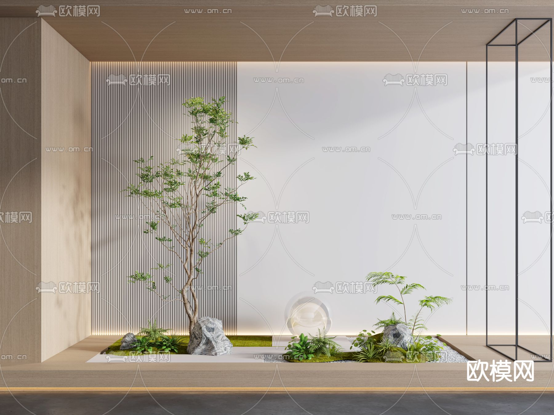 室内造景 植物堆3d模型下载