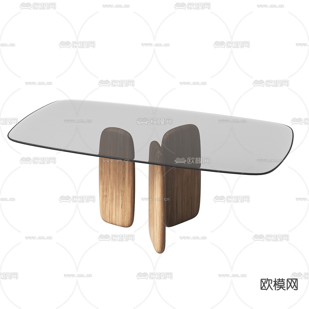 条形餐桌3d模型下载（渲染图2）