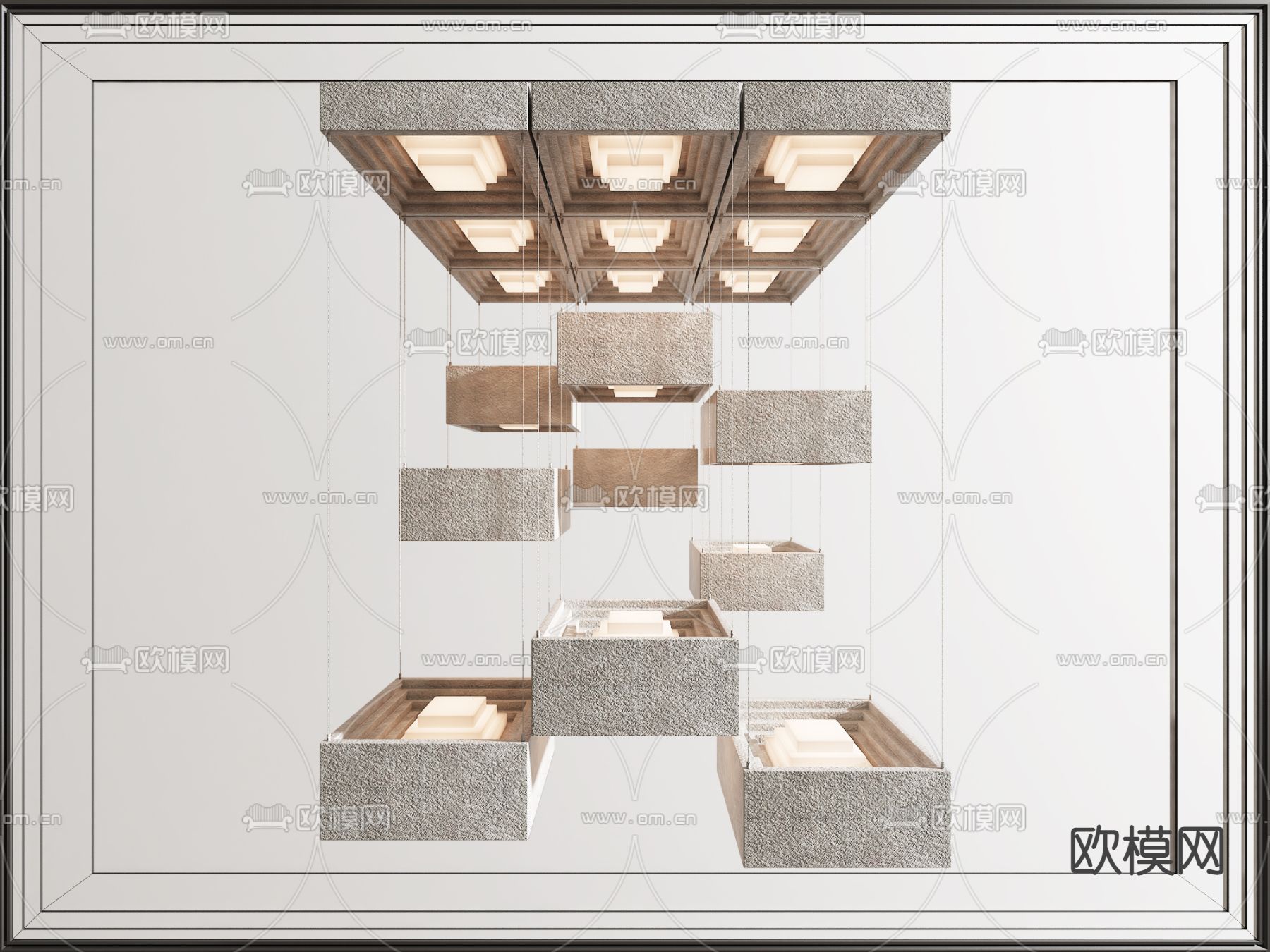艺术吊灯 大堂吊灯3d模型下载