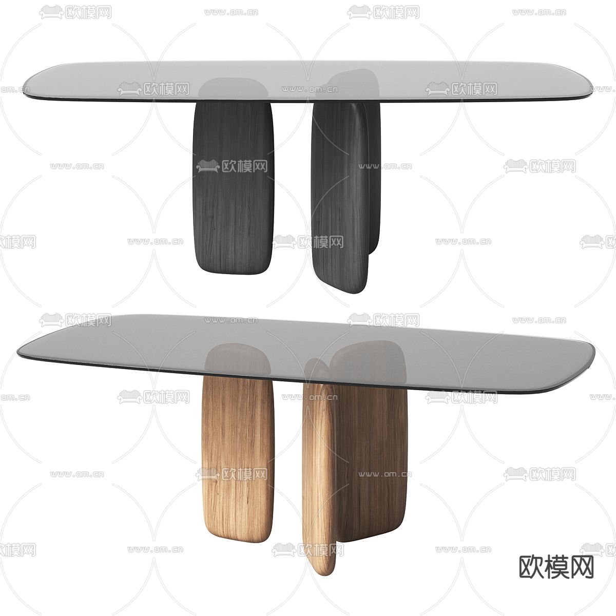 条形餐桌3d模型下载（渲染图1）