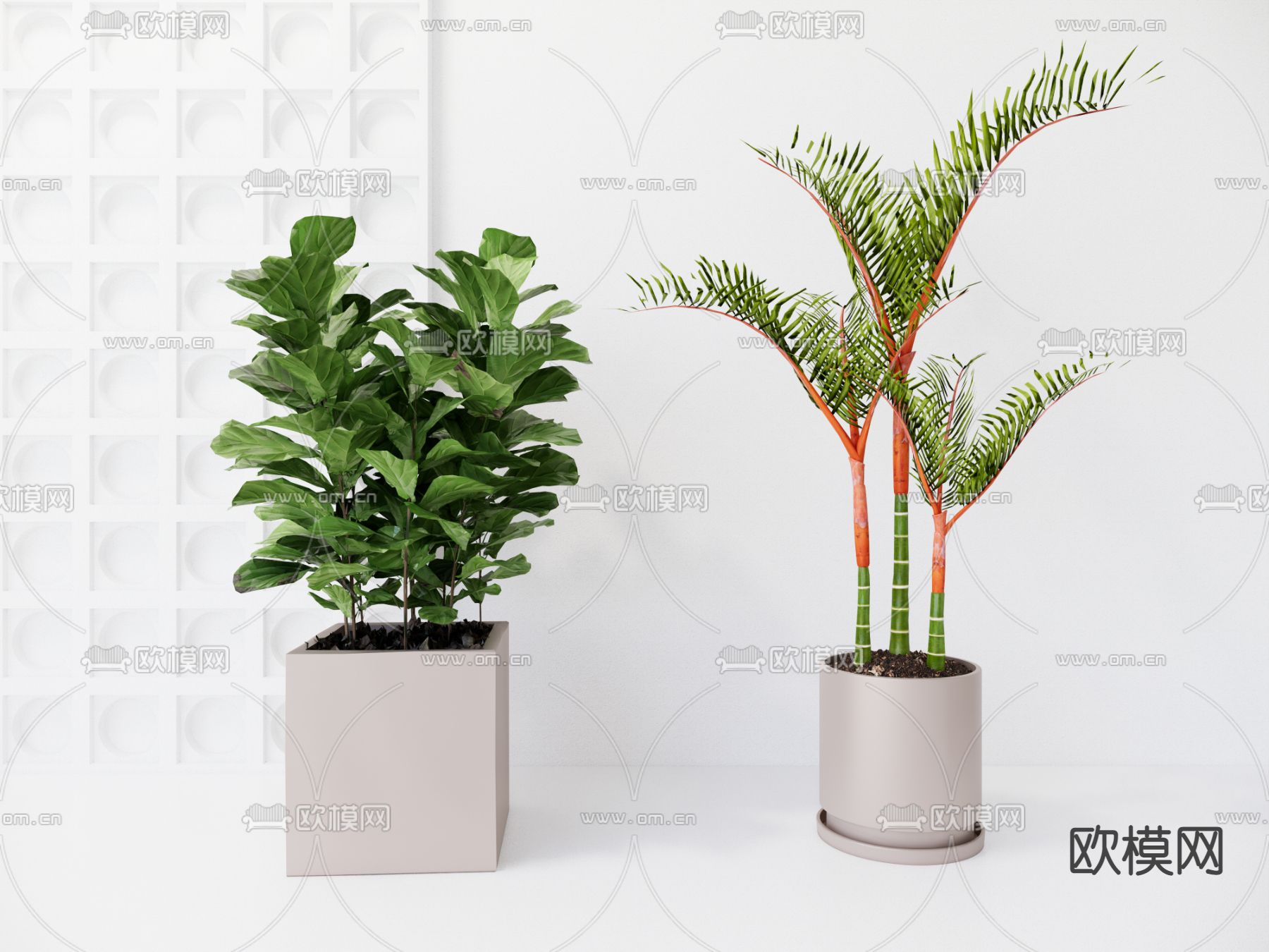 绿植盆栽su模型下载（渲染图1）