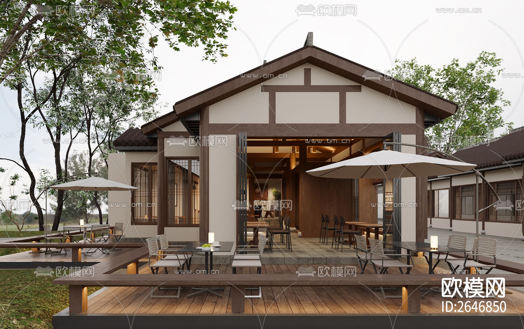 咖啡店CAD施工图下载（渲染图1）