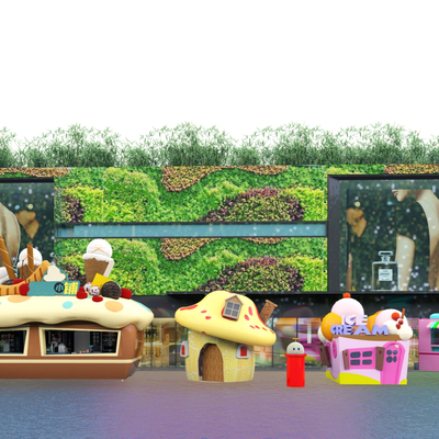  售货车 贩卖亭 摊位su模型 