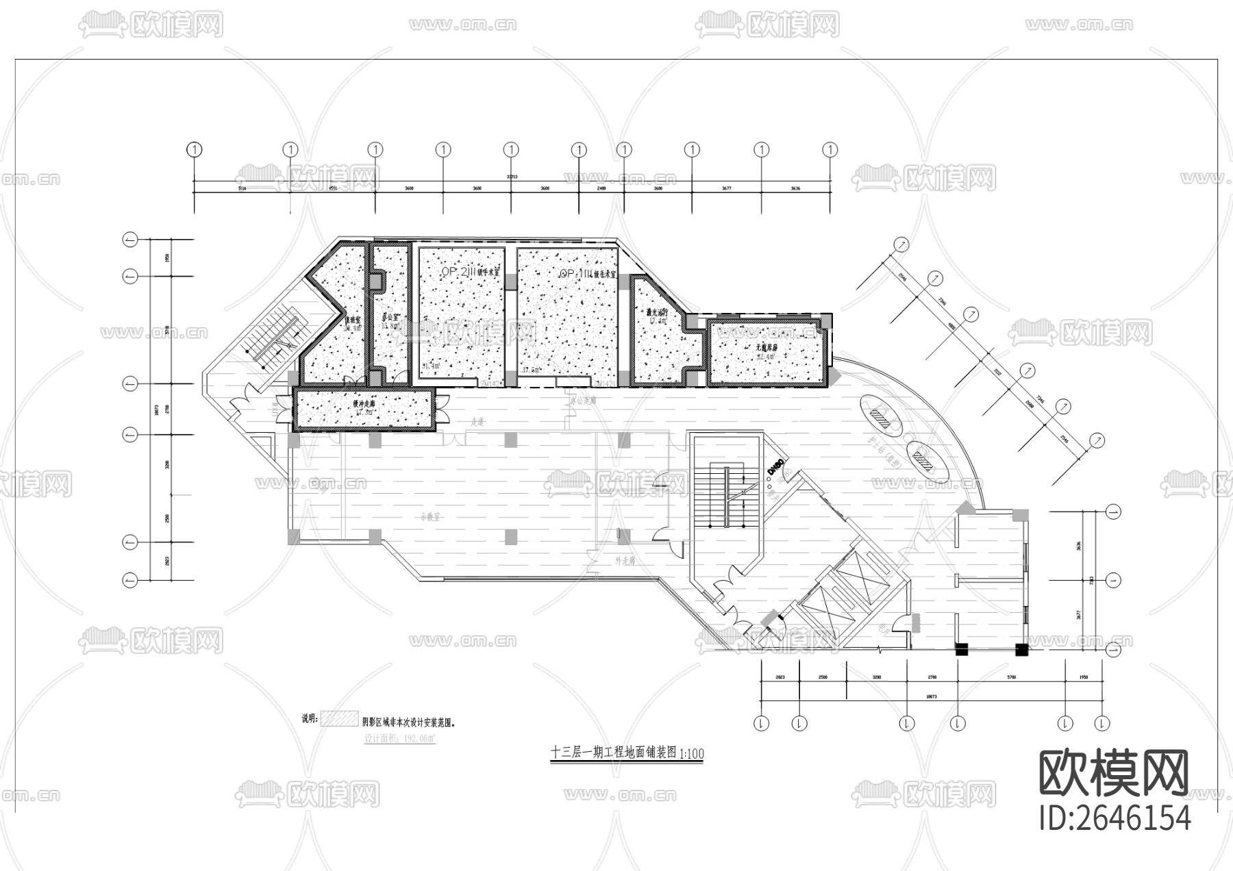 眼科手术室CAD施工图下载（渲染图1）