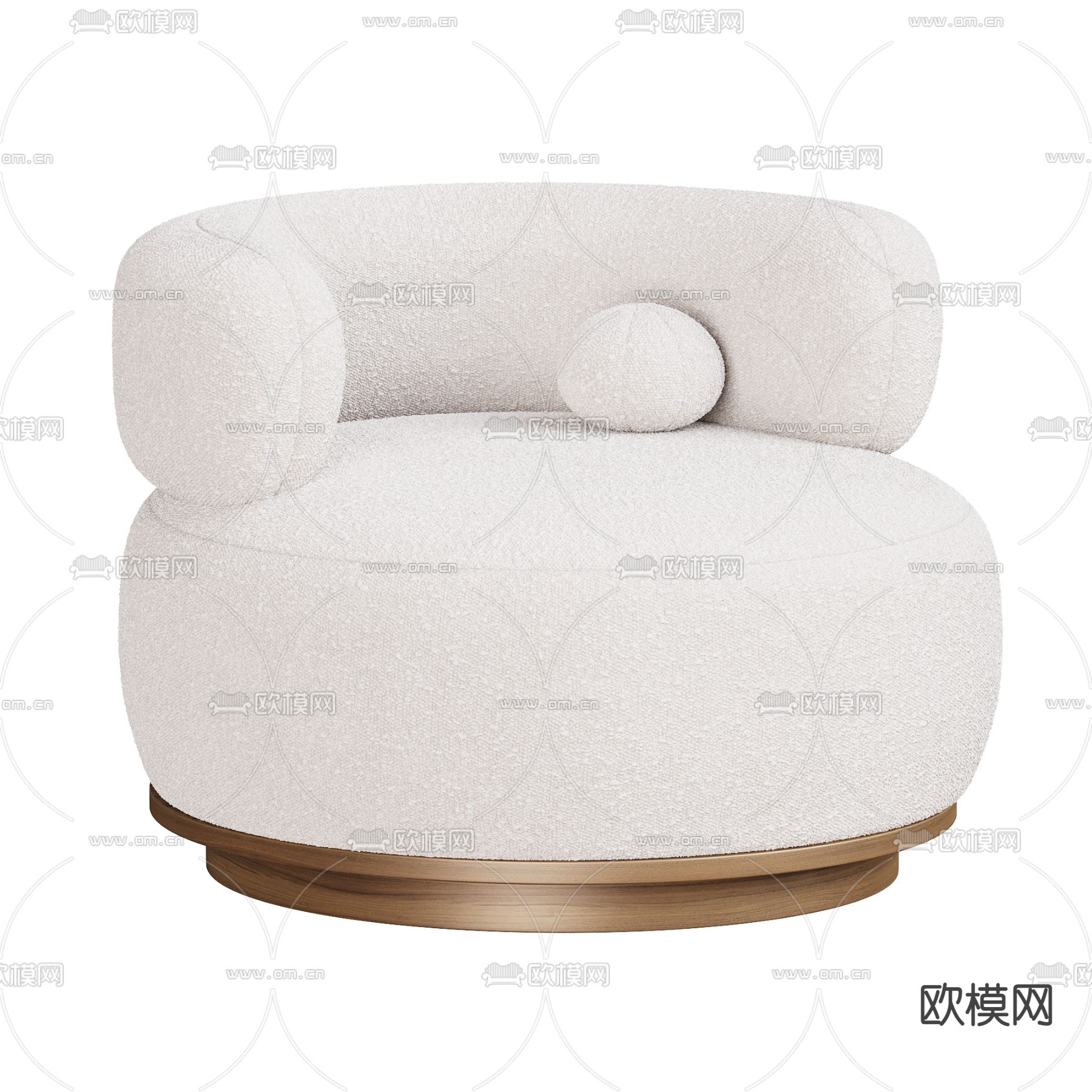 现代单人沙发3d模型下载（渲染图3）