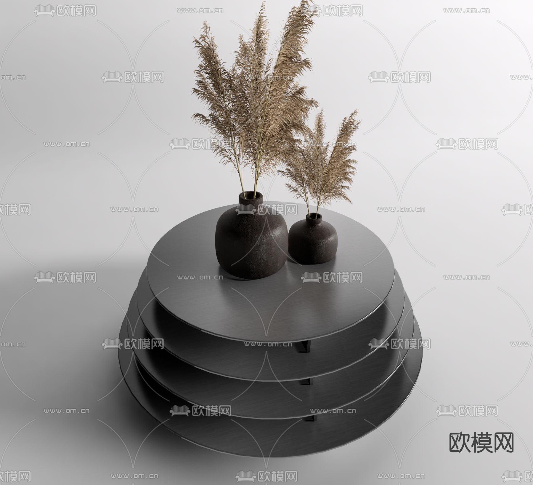 侘寂角几 边几3d模型下载