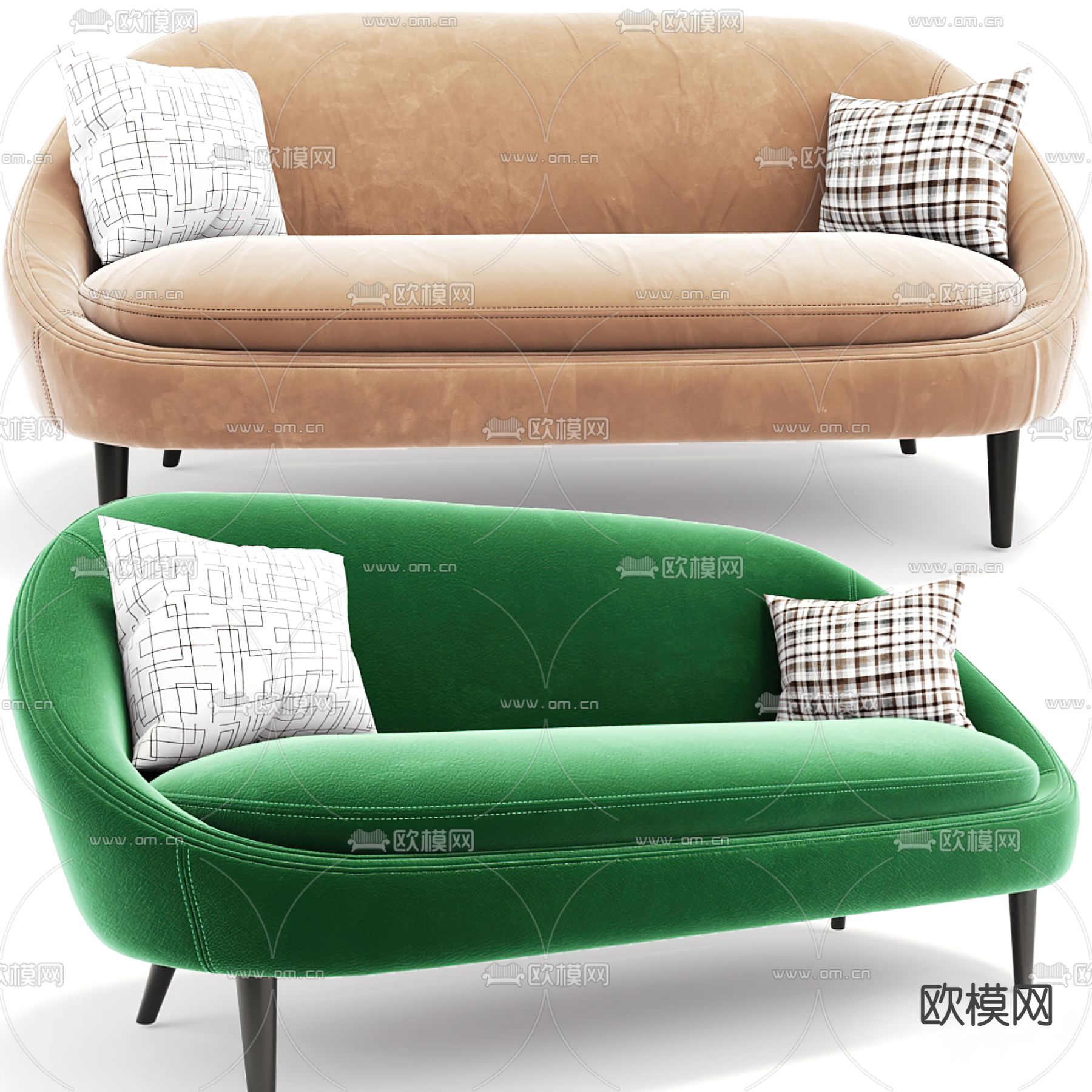 双人沙发3d模型下载
