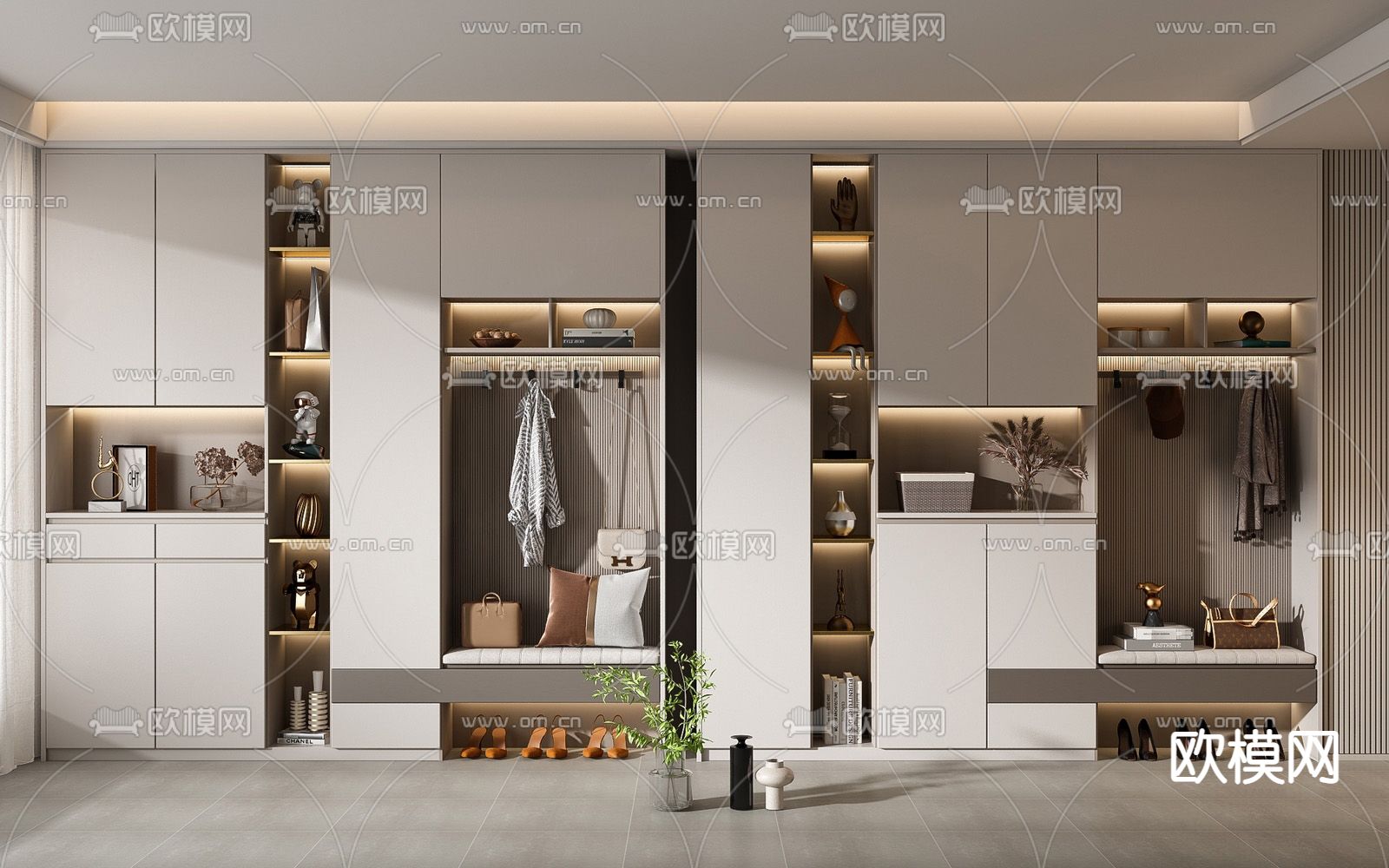 鞋柜 鞋帽柜su模型下载（渲染图1）